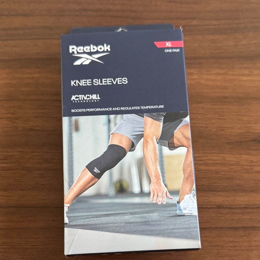 Reebok Black Knee Sleeves.  ACTIVCHILL technology